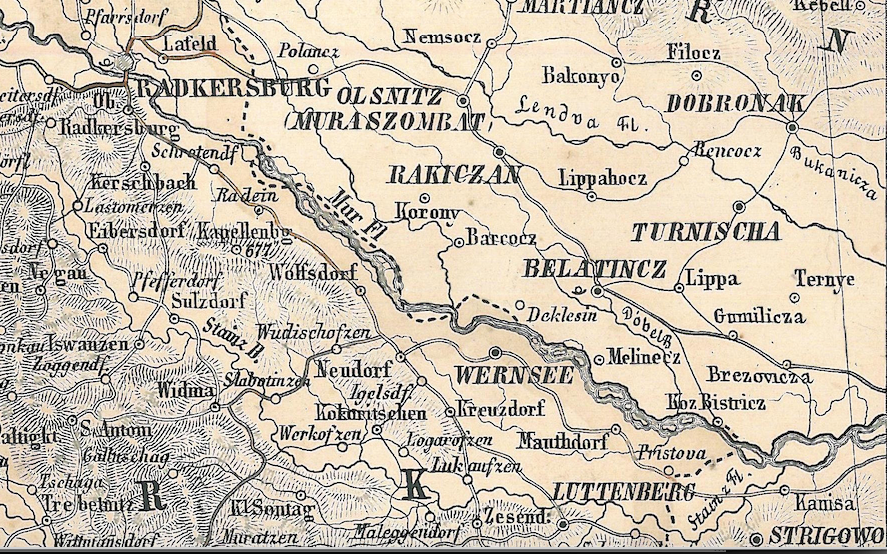 Picture 4: River Mura between Radgona and Ljutomer, 1872.
