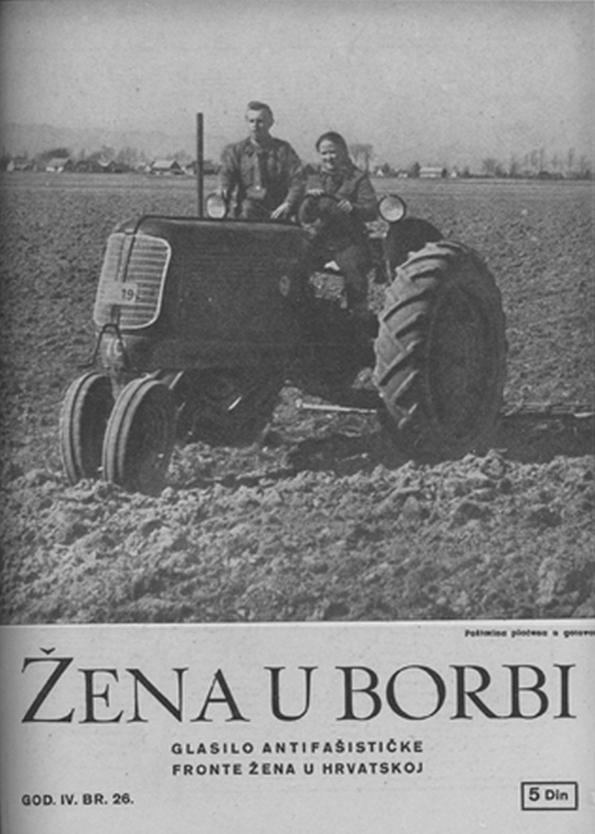 Traktoristka na naslovnici revije 