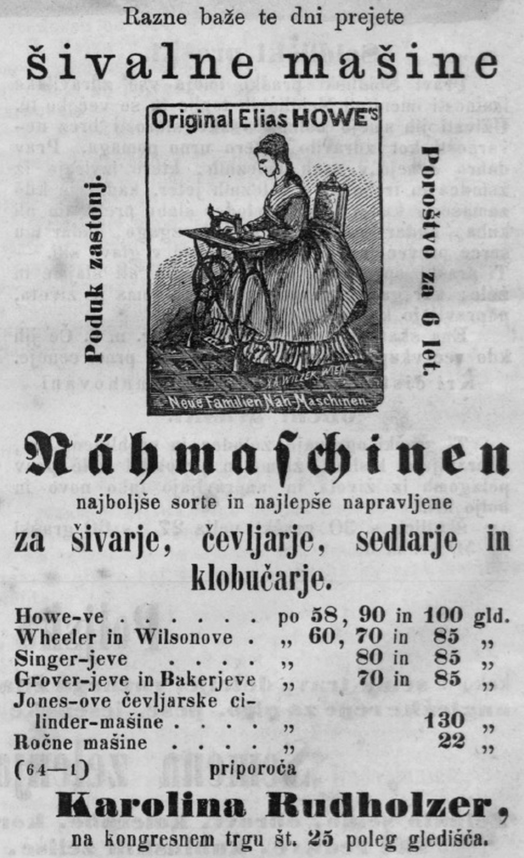 Slika 2: Oglas Karoline Rudholzer