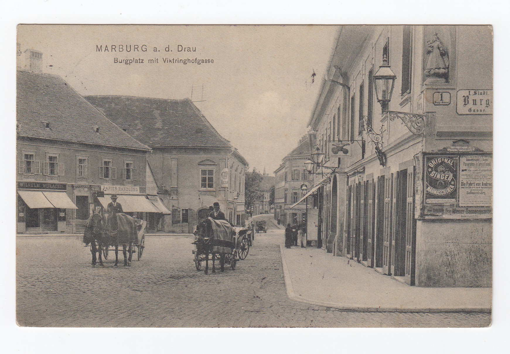 Figure 3 and 4: , produced by , sent between 1808 and 1914 from Maribor/Marburg to Vienna. 