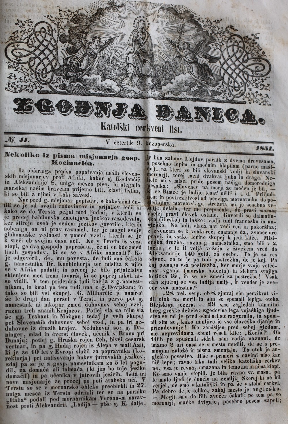 Mission Announcements from Central Africa by Janez Kocijančič in 