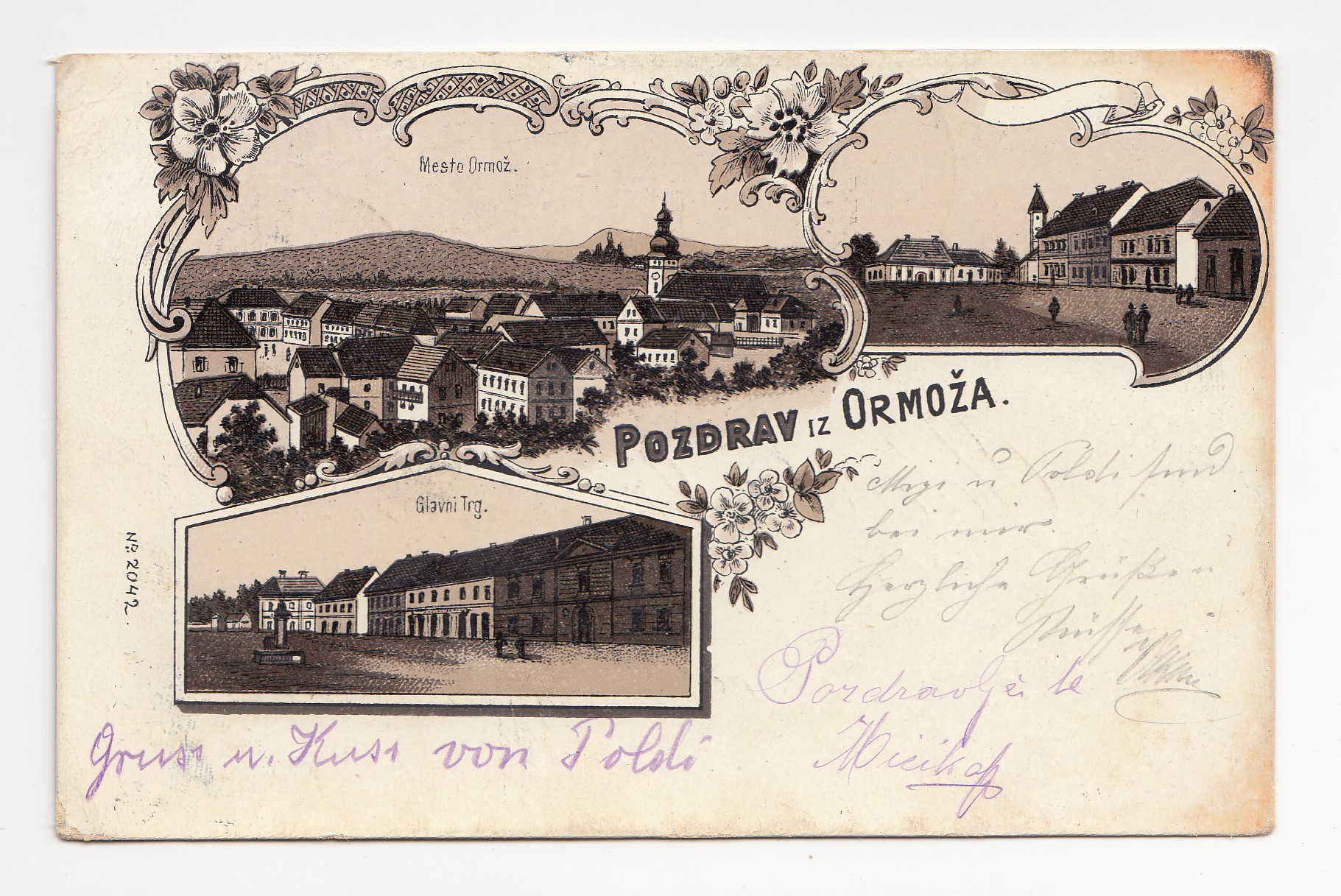 Figure 7: , producer unknown, sent in 1904 from Ormož/Friedau to Morava.